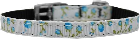 Roses Nylon Dog Collar With Classic Buckle 3-8