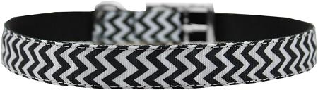 Chevrons Nylon Dog Collar With Classic Buckle 3-4