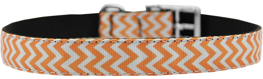 Chevrons Nylon Dog Collar With Classic Buckle 3-4