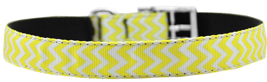 Chevrons Nylon Dog Collar With Classic Buckle 3-4