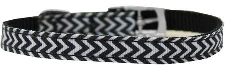 Chevrons Nylon Dog Collar With Classic Buckle 3-8