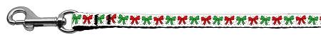 Christmas Bows Nylon Ribbon Leash 3-8 Inch Wide 4ft Long