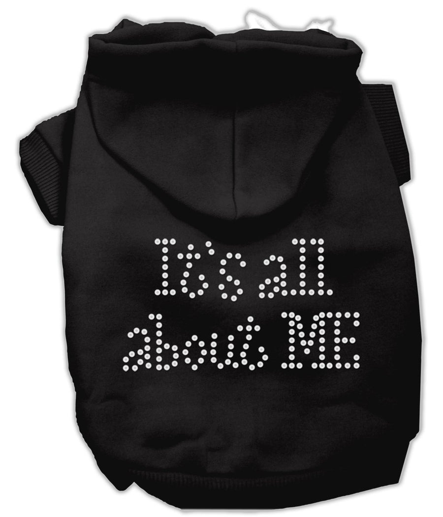 It's All About Me Rhinestone Hoodies Black Xs (8)