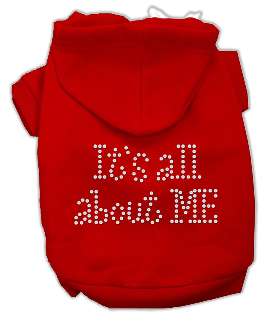 It's All About Me Rhinestone Hoodies Red Xs (8)
