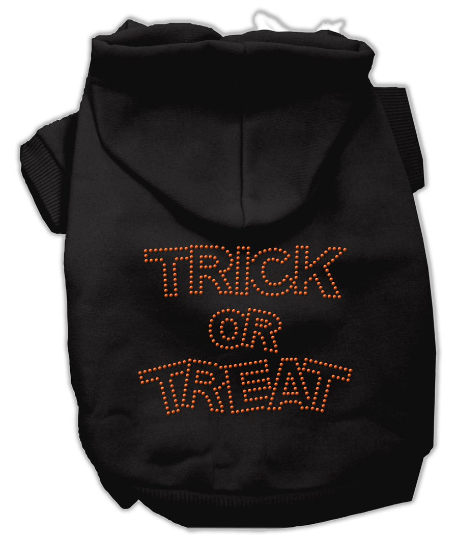 Trick Or Treat Rhinestone Hoodies Black L (14)
