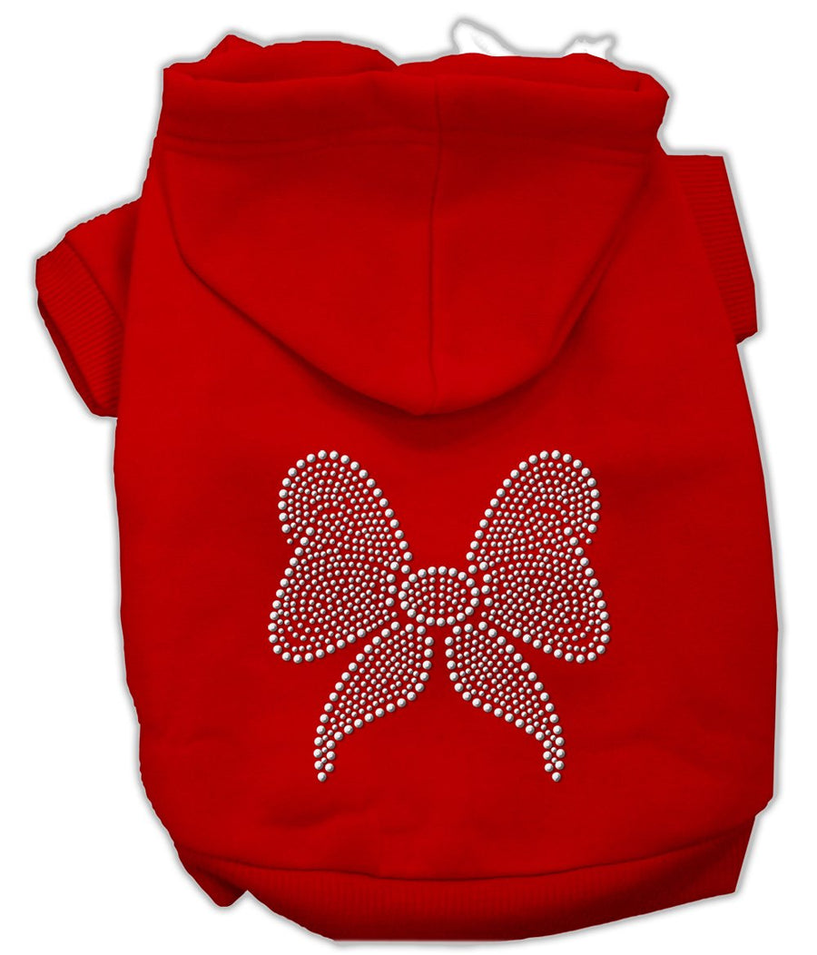 Rhinestone Bow Hoodies Red Xxl (18)