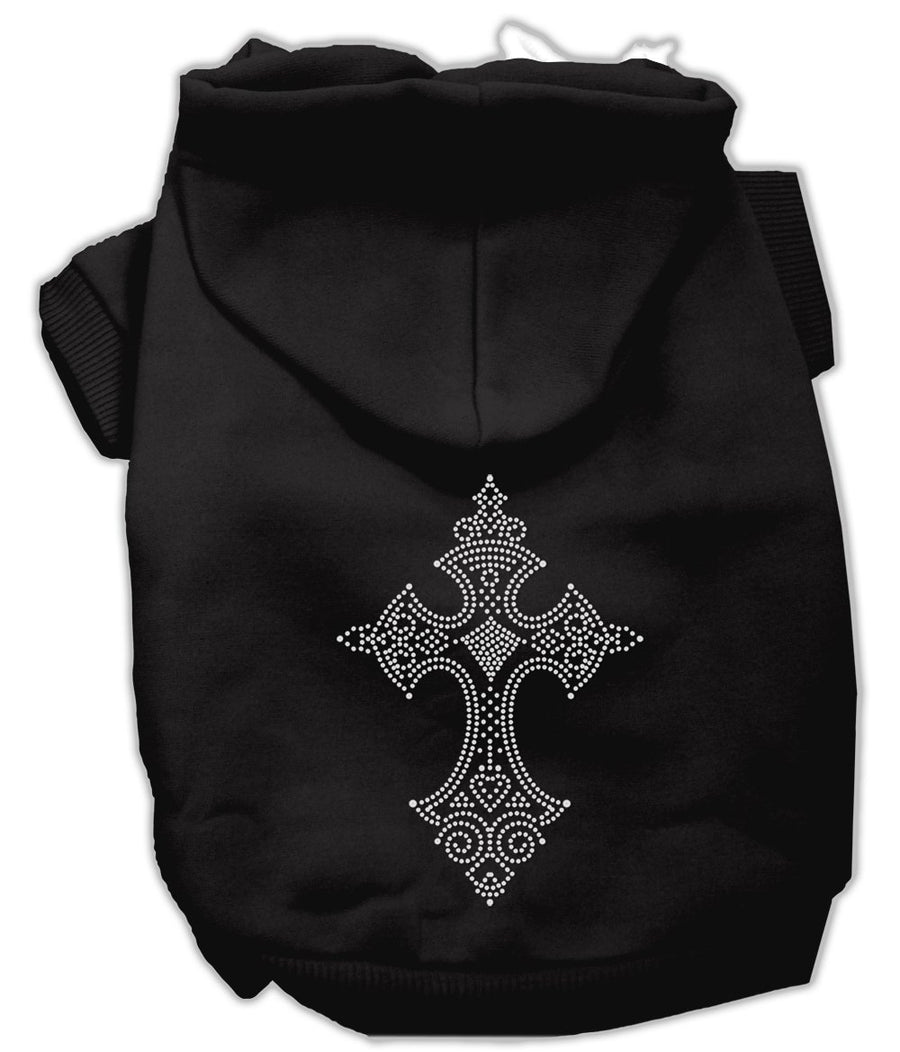 Rhinestone Cross Hoodies Black Xxl (18)