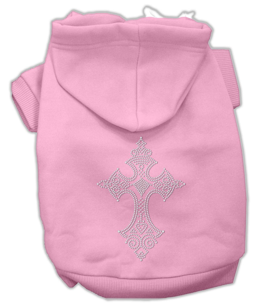 Rhinestone Cross Hoodies Pink Xxl (18)