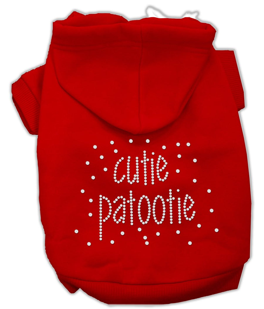 Cutie Patootie Rhinestone Hoodies Red Xxxl(20)