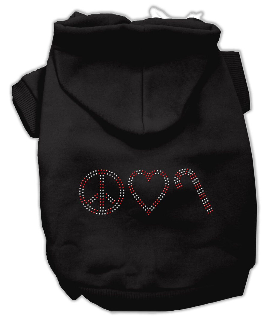 Peace, Love And Candy Canes Hoodies Black L (14)