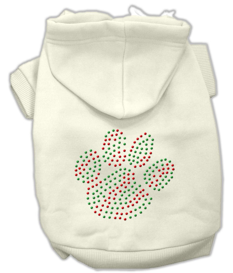 Holiday Paw Hoodies Cream Xl (16)
