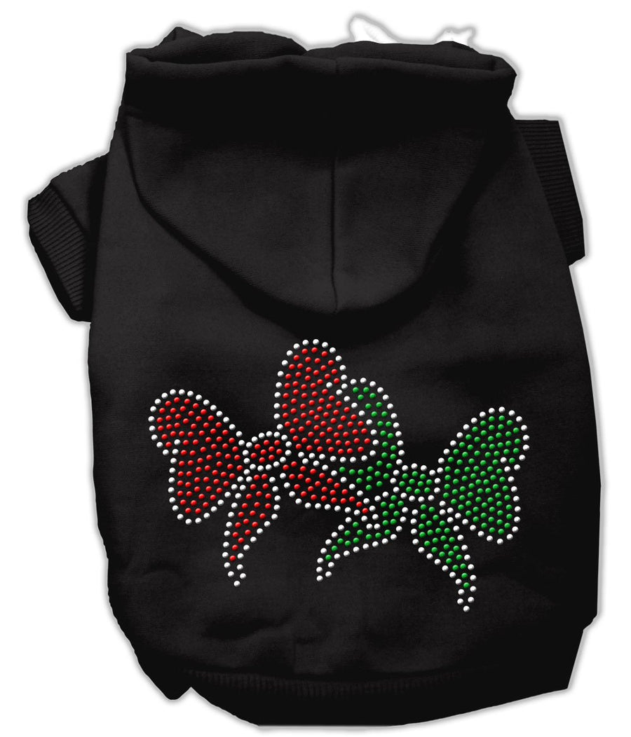 Christmas Bows Rhinestone Hoodie Black Xxxl(20)