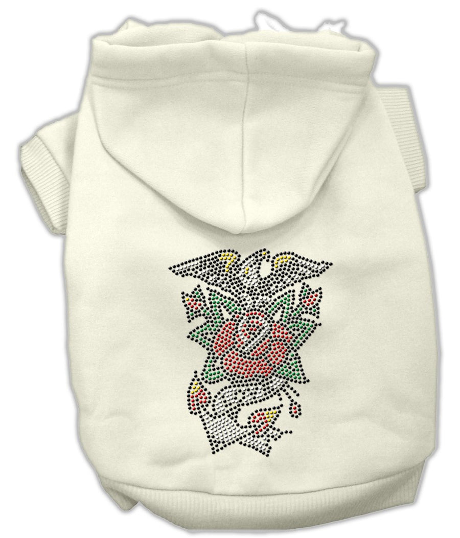 Eagle Rose Nailhead Hoodies Cream Xs (8)