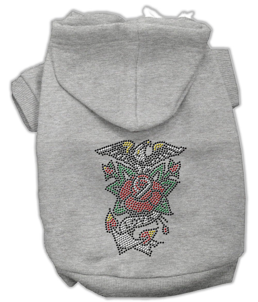 Eagle Rose Nailhead Hoodies Grey Xs (8)