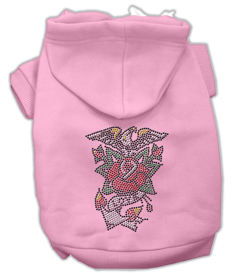 Eagle Rose Nailhead Hoodies Pink Xs (8)
