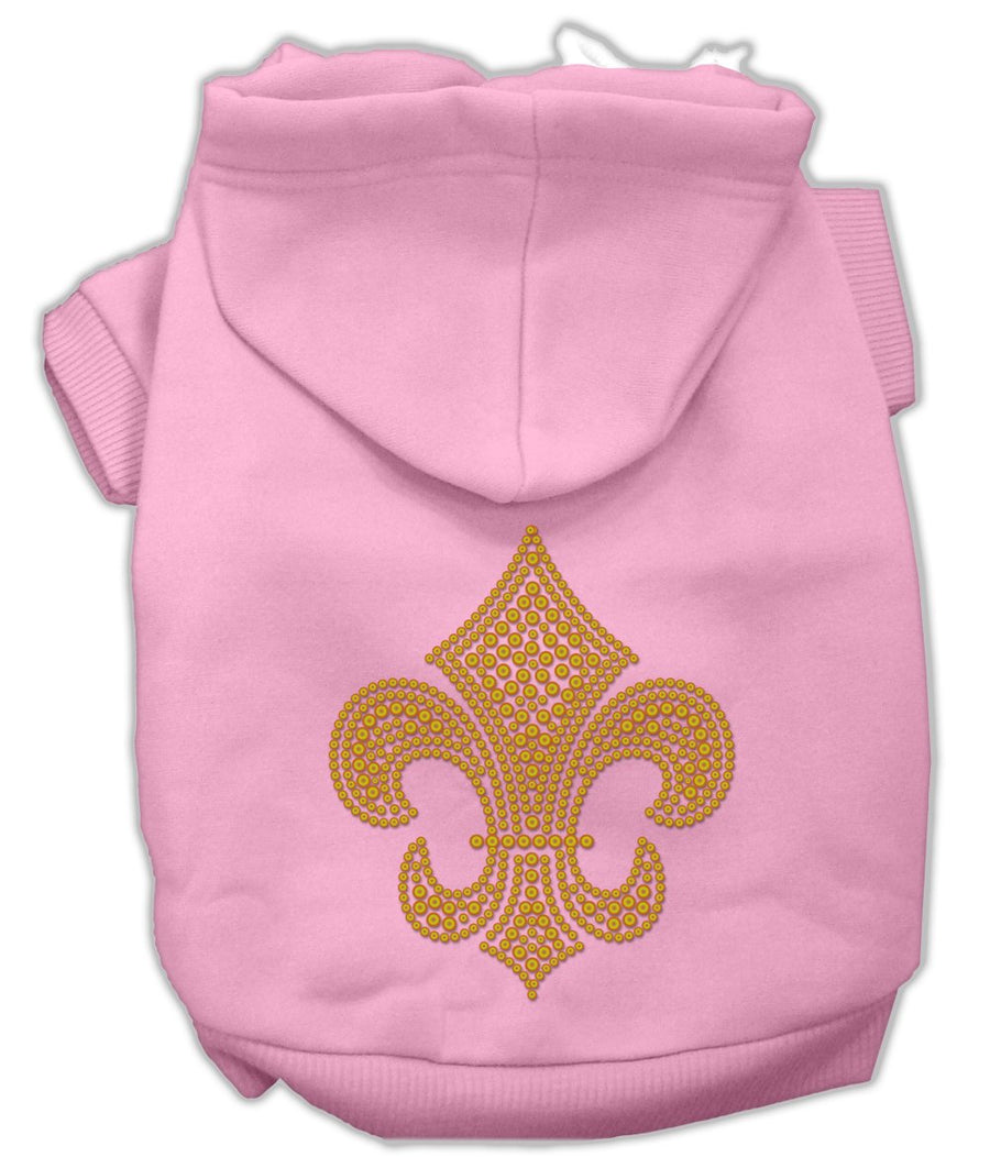 Gold Fleur De Lis Hoodie Pink Xl (16)