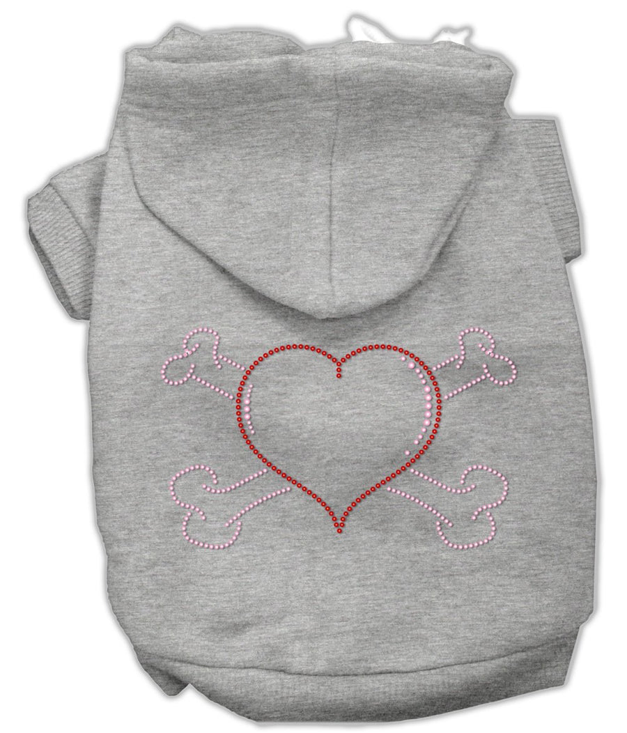 Heart And Crossbones Hoodies Grey M (12)