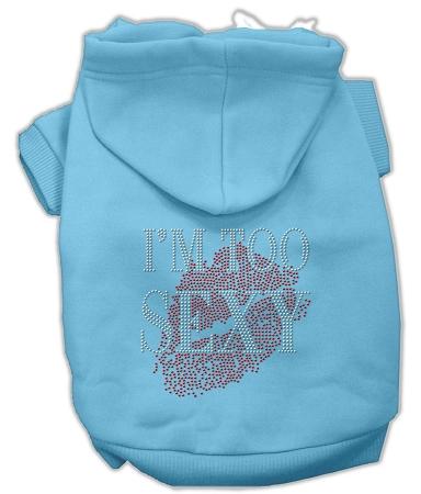 I'm Too Sexy Rhinestone Hoodies Baby Blue Xxxl(20)