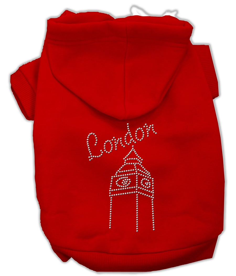 London Rhinestone Hoodies Red Xxxl(20)
