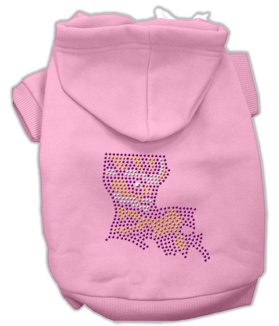 Louisiana Rhinestone Hoodie Pink Xl (16)