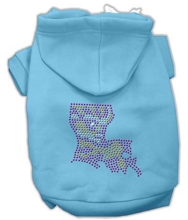Louisiana Rhinestone Hoodie Baby Blue Xxxl(20)
