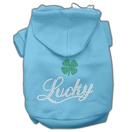 Lucky Rhinestone Hoodies Baby Blue Xxxl(20)