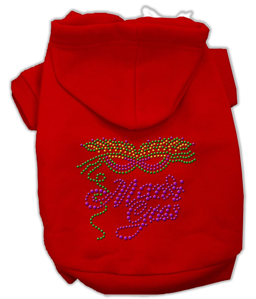 Mardi Gras Rhinestud Hoodies Red Xl (16)