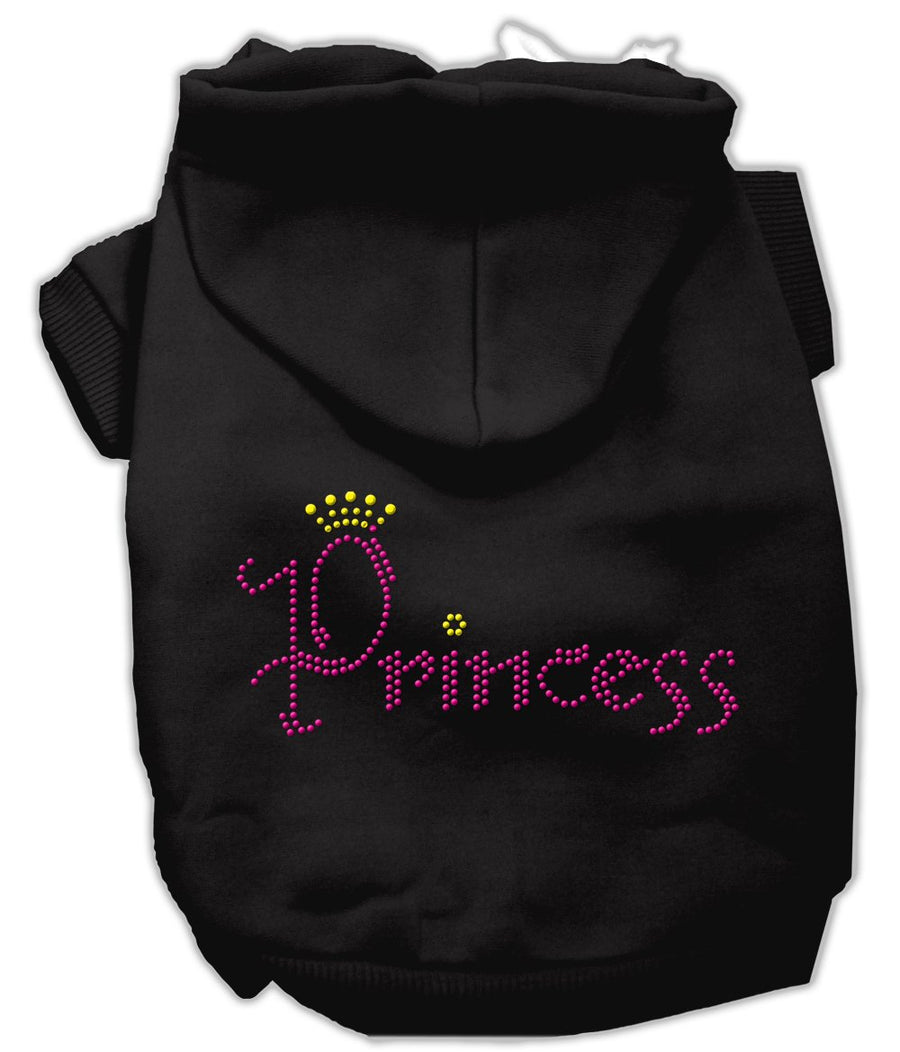 Princess Rhinestone Hoodies Black Xl (16)