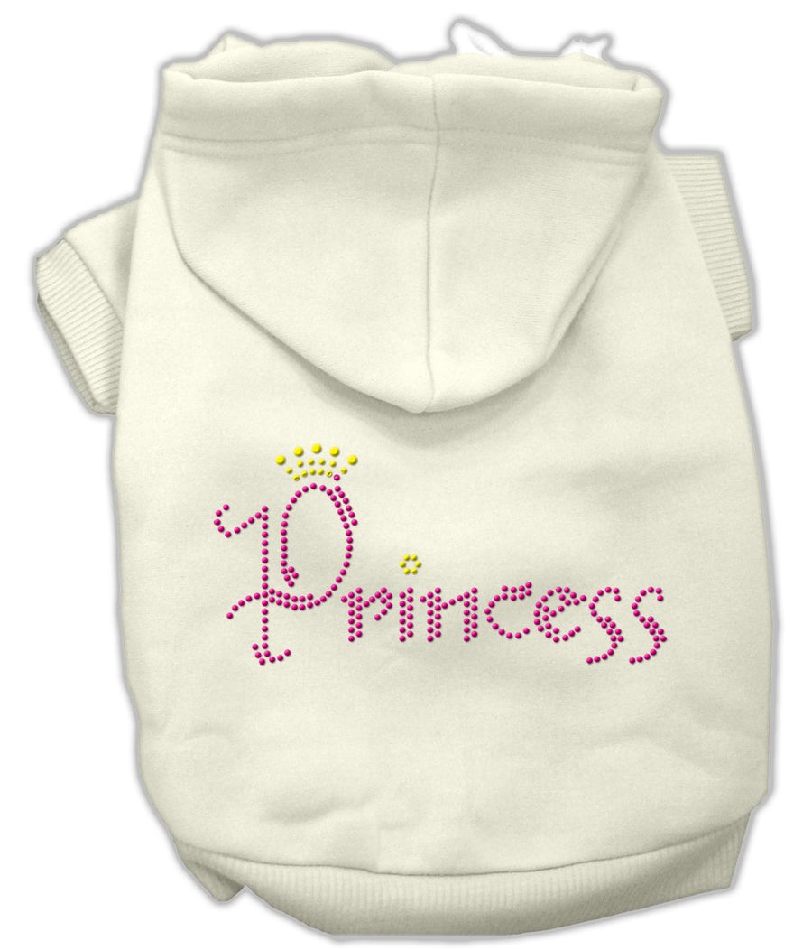 Princess Rhinestone Hoodies Cream Xl (16)