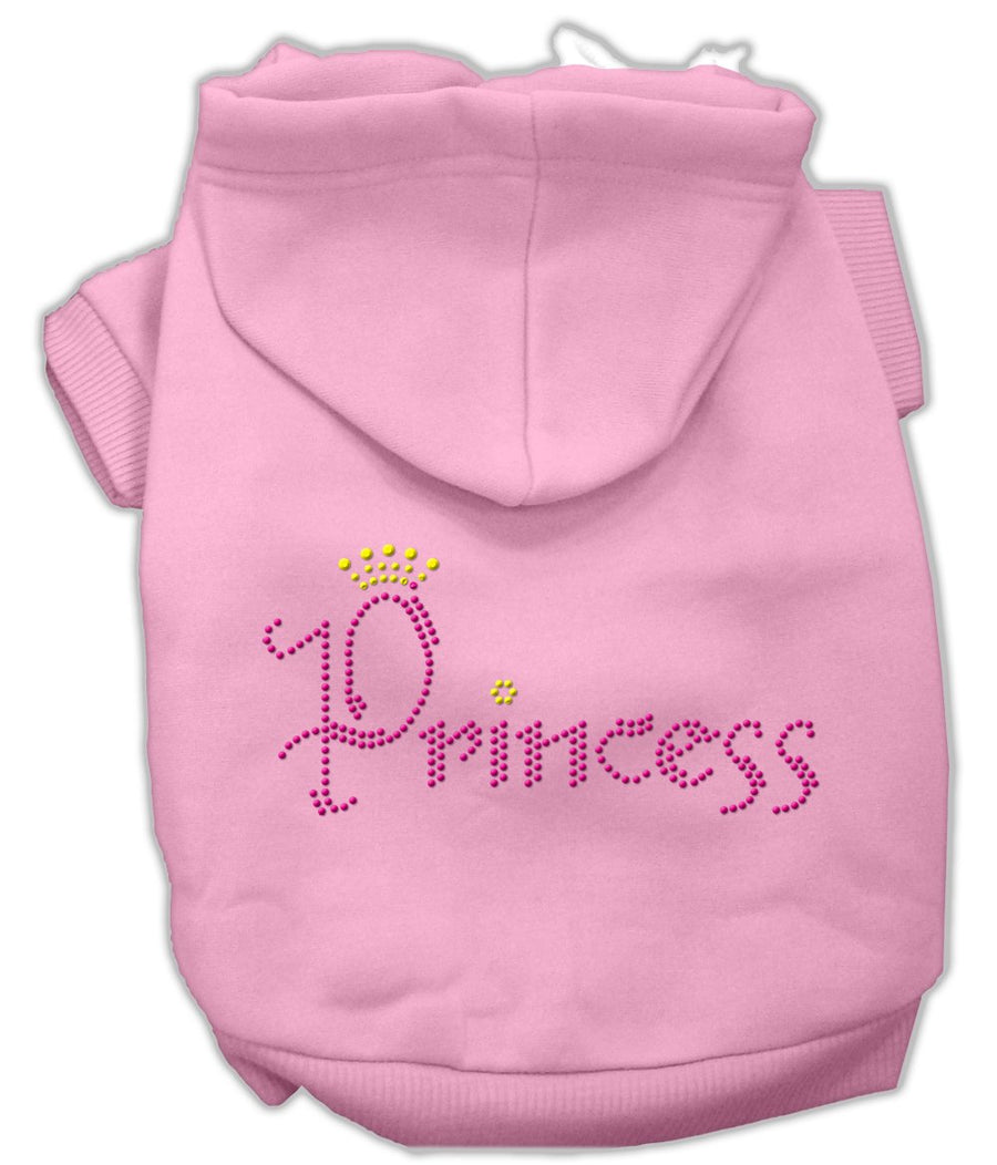 Princess Rhinestone Hoodies Pink Xl (16)