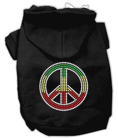 Rasta Peace Sign Hoodie Black Xl (16)