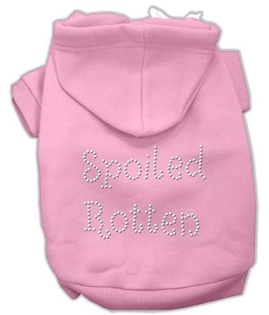Spoiled Rotten Rhinestone Hoodie Pink Xxl (18)