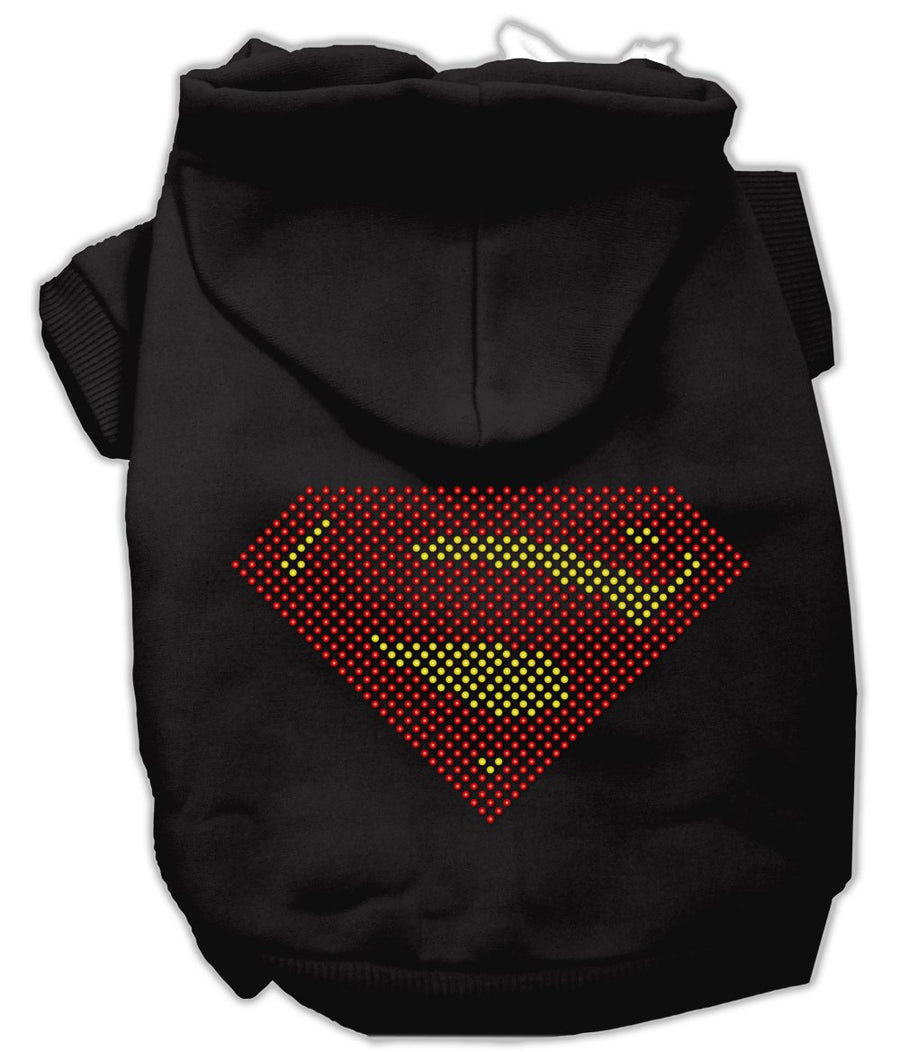 Super! Rhinestone Hoodies Black Xs (8)