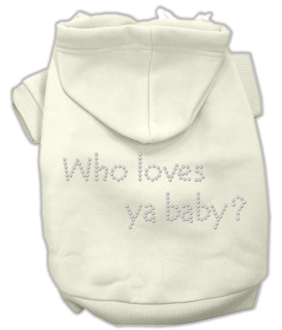Who Loves Ya Baby? Hoodies Cream Xl (16)