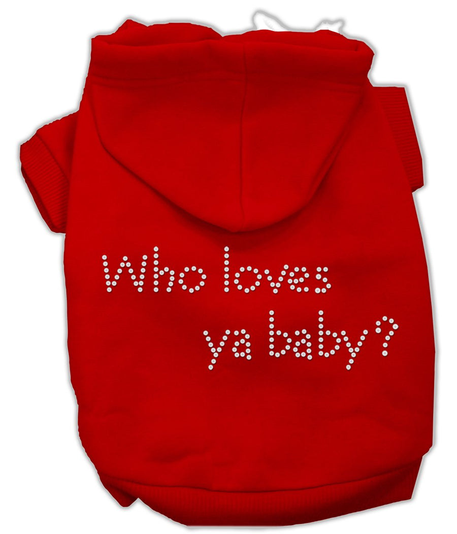 Who Loves Ya Baby? Hoodies Red Xl (16)