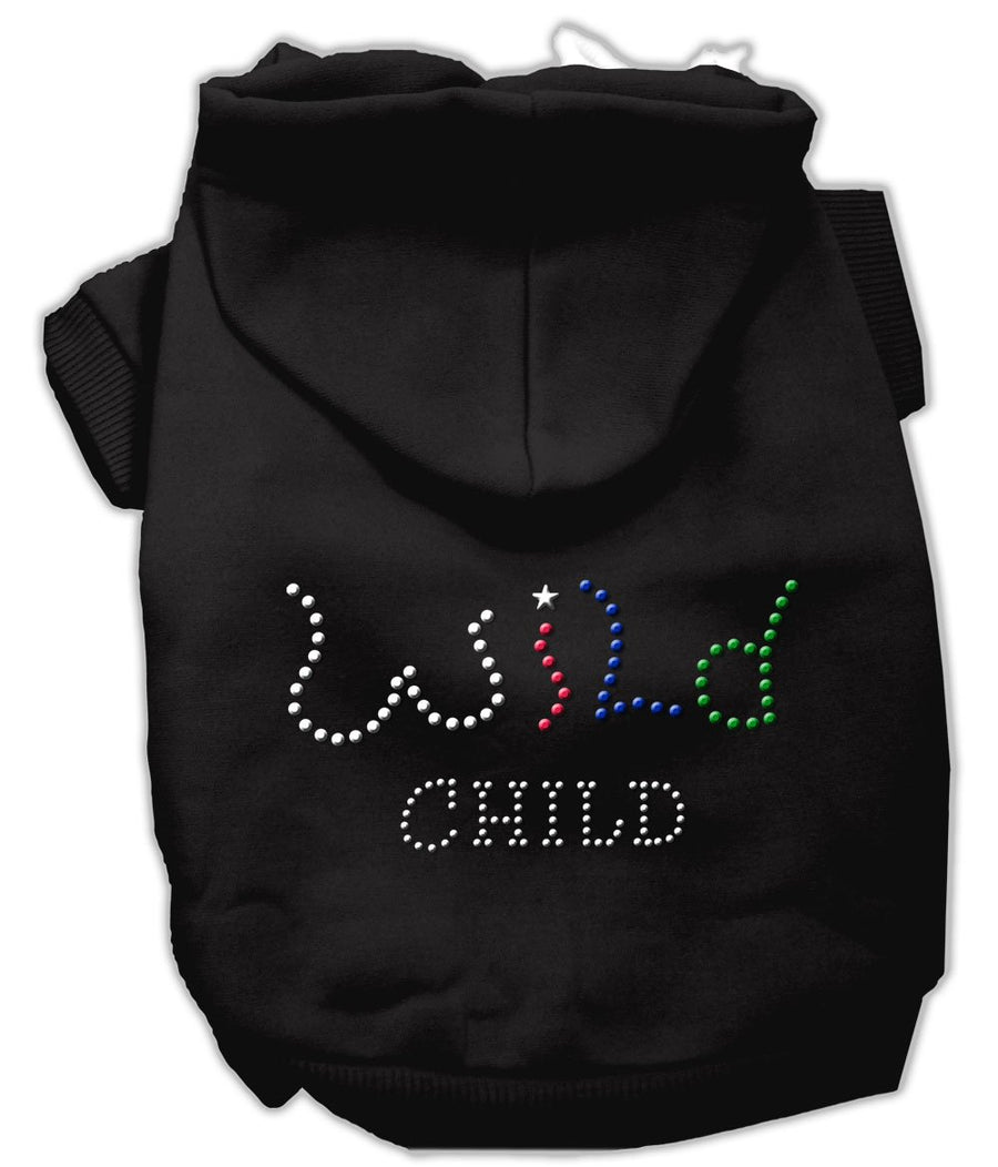 Wild Child Rhinestone Hoodies Black Xxl (18)