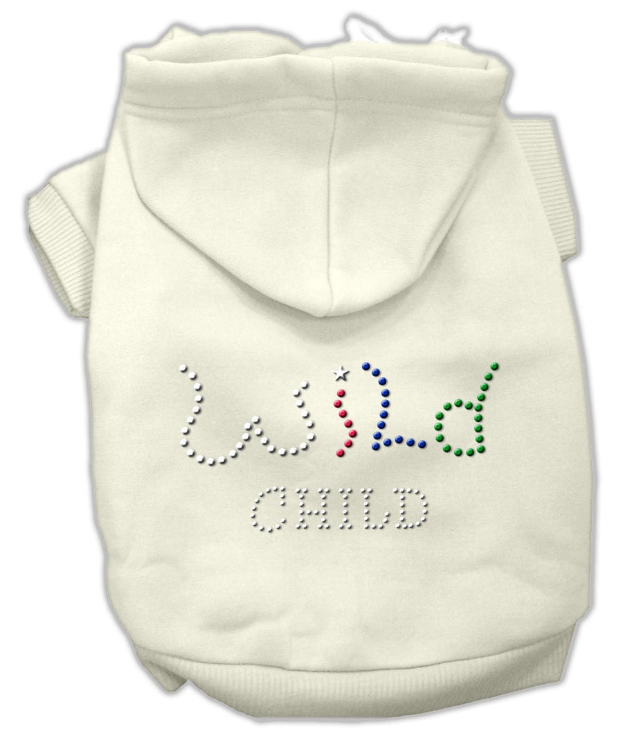 Wild Child Rhinestone Hoodies Cream Xxl (18)