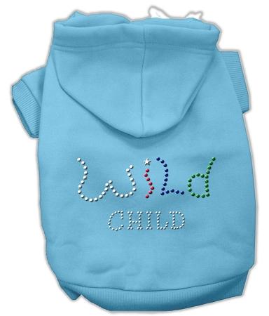Wild Child Rhinestone Hoodies Baby Blue Xxxl(20)