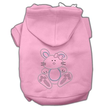 Bunny Rhinestone Hoodies Pink Xs (8)