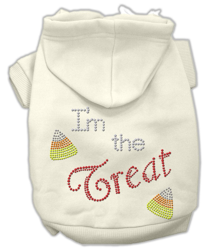 I'm The Treat Rhinestone Hoodies Cream Xl (16)