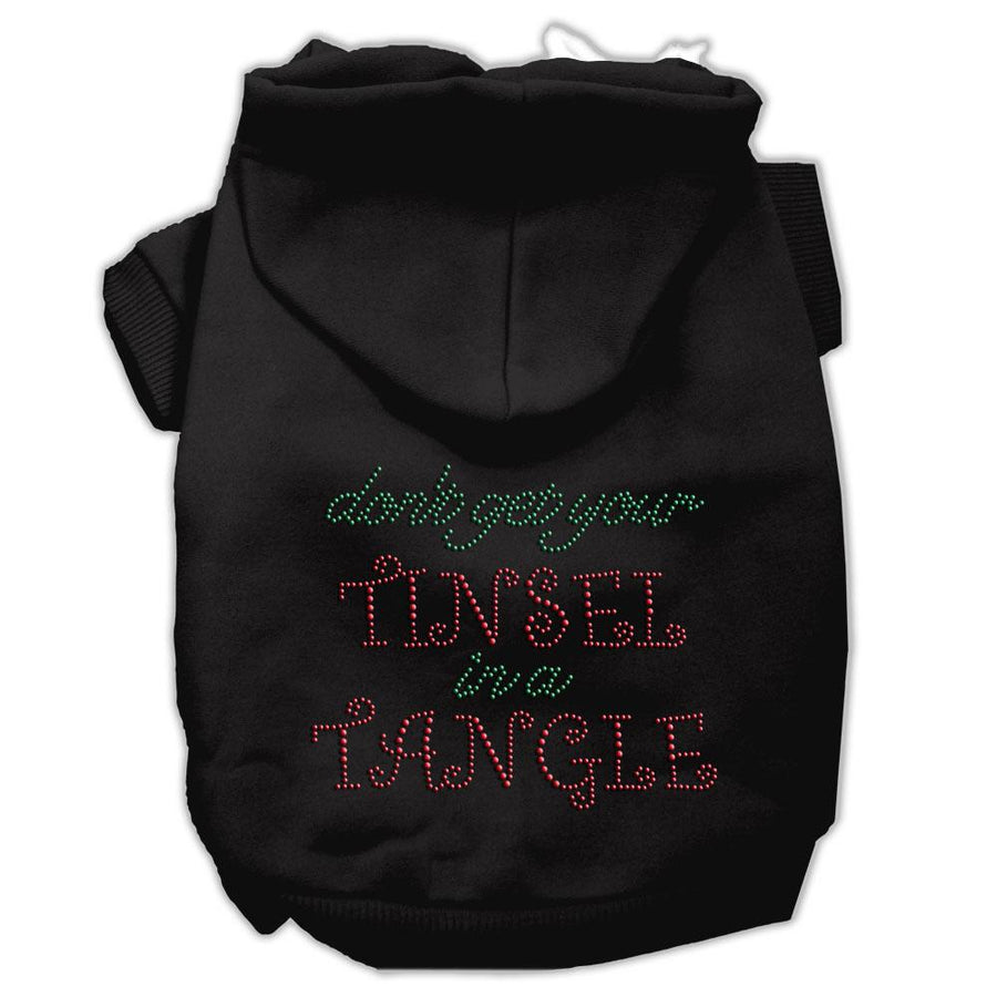 Tinsel In A Tangle Rhinestone Hoodies Black L (14)
