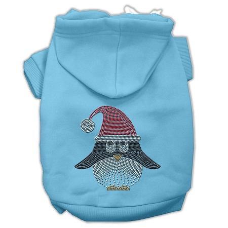 Santa Penguin Rhinestone Hoodies Baby Blue Xxxl(20)