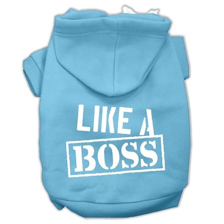 Like A Boss Screen Print Pet Hoodies Baby Blue Size Xxl (18)