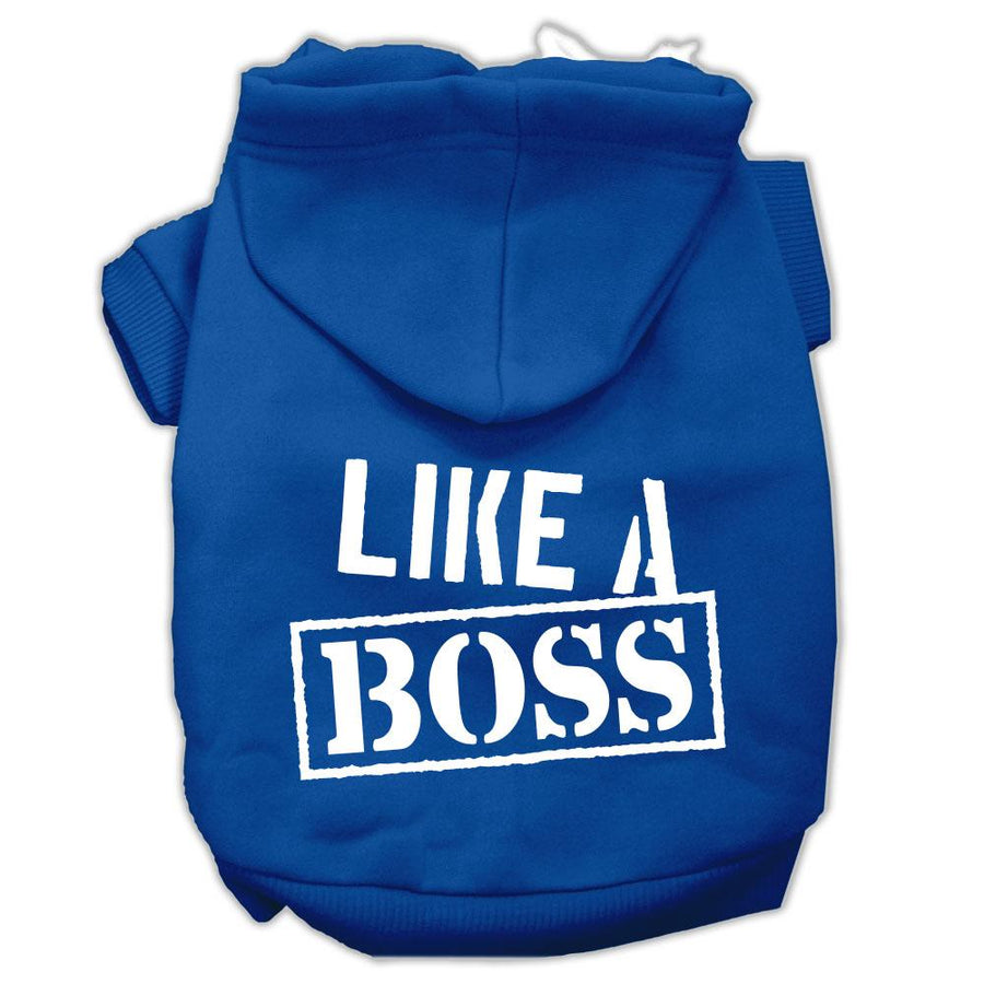 Like A Boss Screen Print Pet Hoodies Blue Size Xxxl (20)