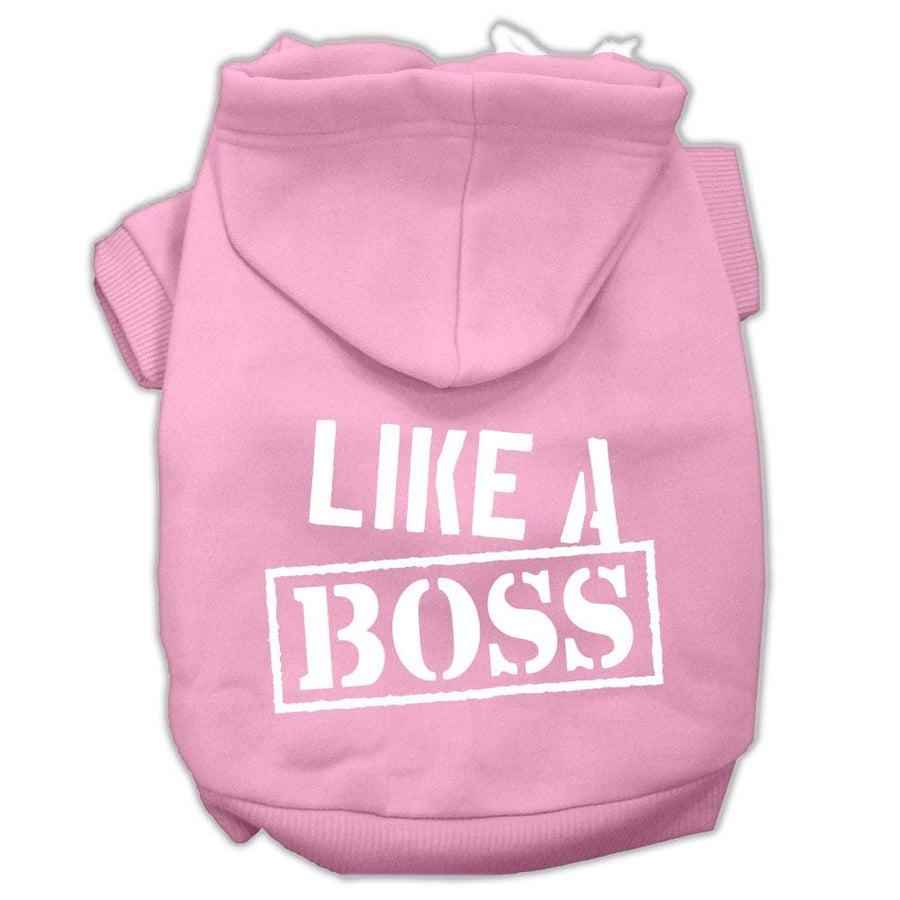 Like A Boss Screen Print Pet Hoodies Light Pink Size Xxxl (20)