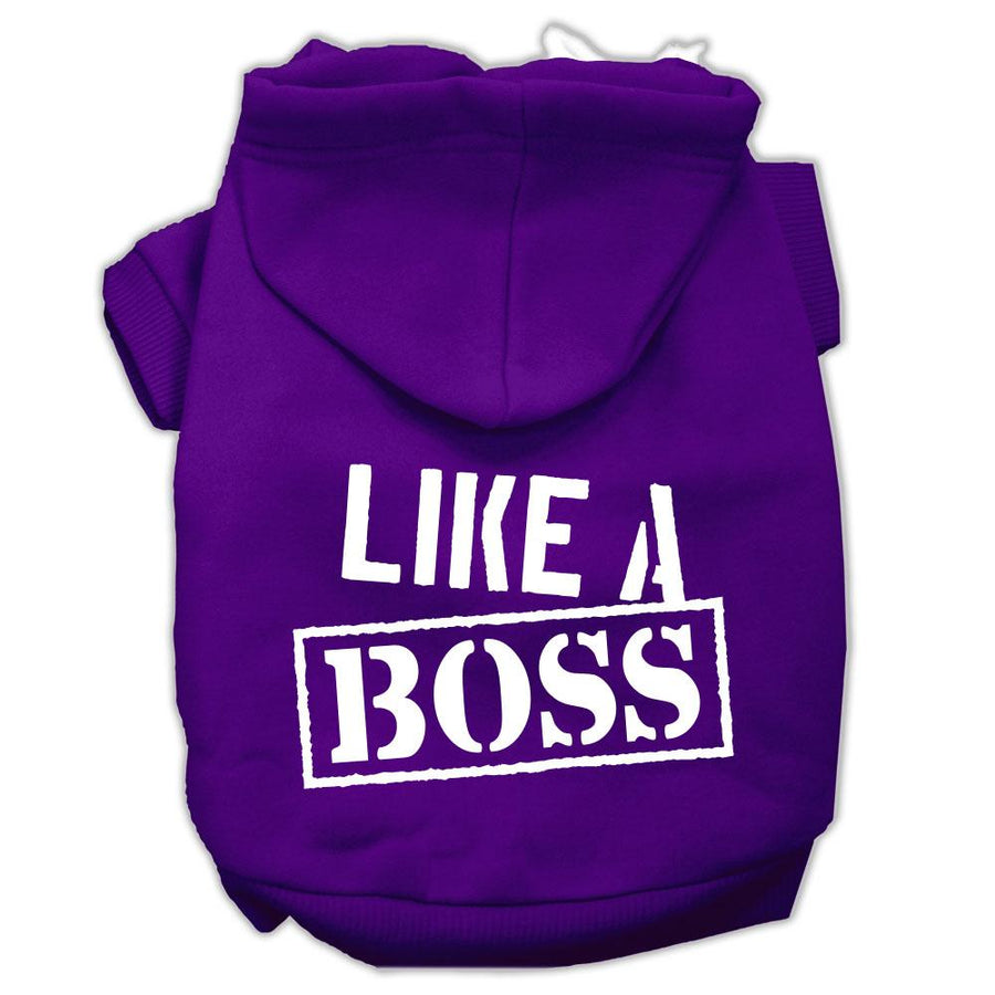 Like A Boss Screen Print Pet Hoodies Purple Size Xxxl (20)