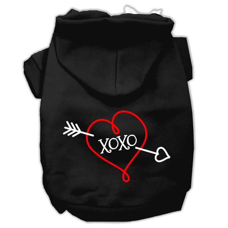 Xoxo Screen Print Pet Hoodies Black Size Med (12)