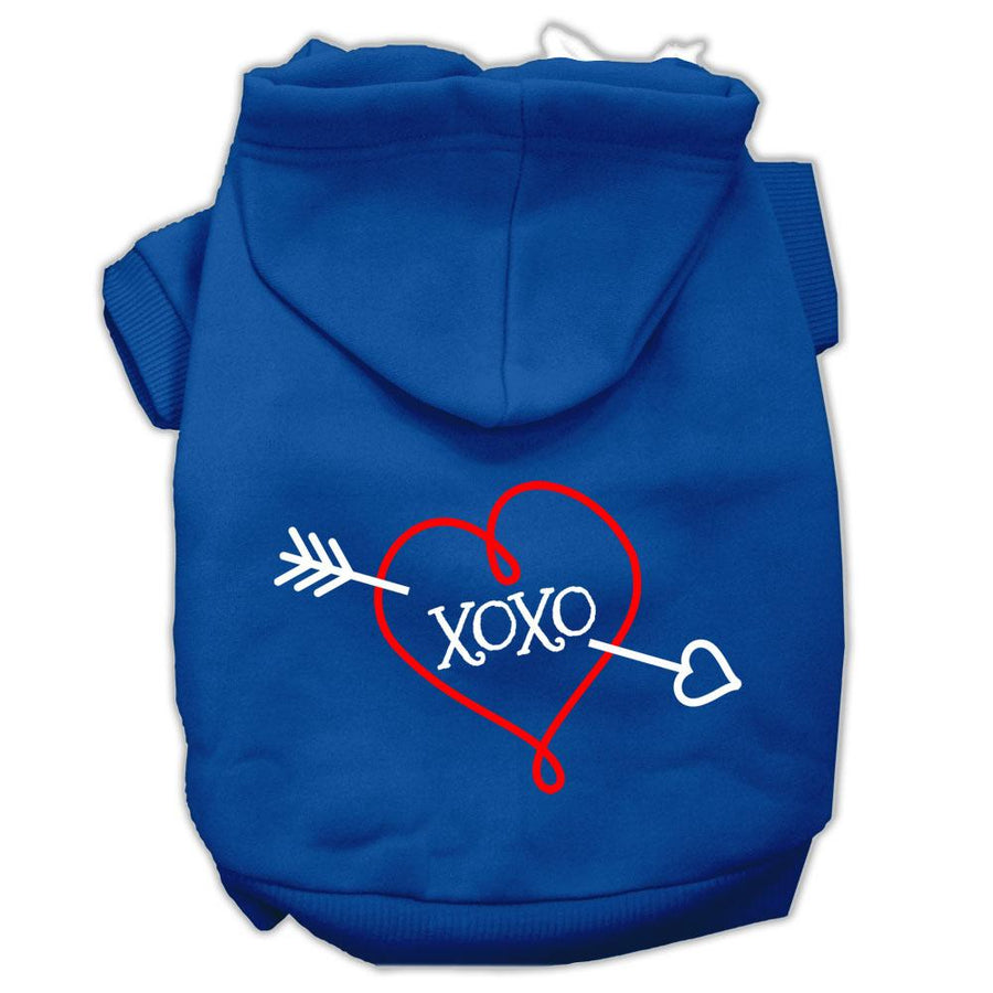 Xoxo Screen Print Pet Hoodies Blue Size Xxl (18)