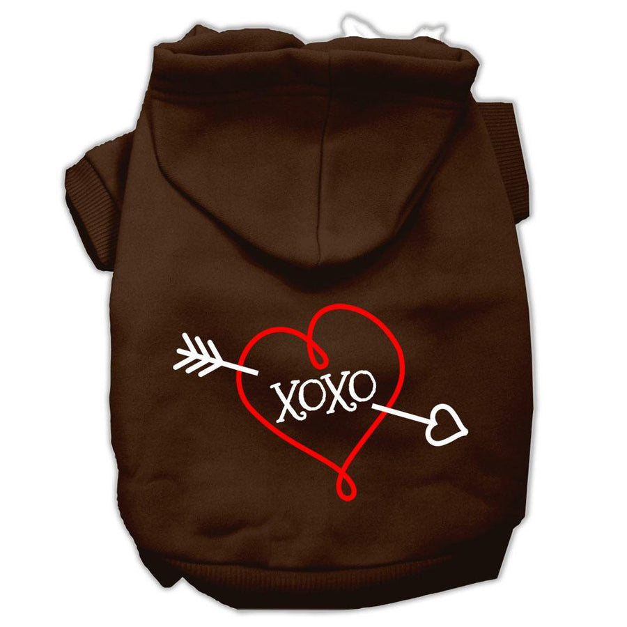 Xoxo Screen Print Pet Hoodies Brown Size Xxl (18)