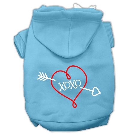 Xoxo Screen Print Pet Hoodies Baby Blue Size Xxxl (20)